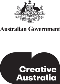 The Creative Australia logo including the Australian Commonwealth Government coat of arms